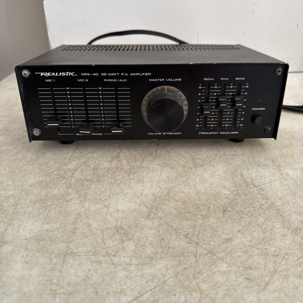 Realistic MPA-40 35 Watt PA Amplifier 32-2032A Vintage TESTED